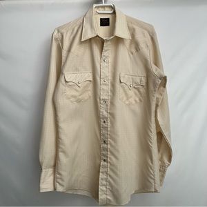 Sears Mens store 1960s - vintage classic Western Pearl snaps size L - Long tails